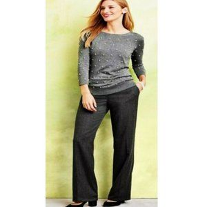 Z Spoke by Zac Posen Charcoal Grey Wool Flannel Dress Pants Sz 12